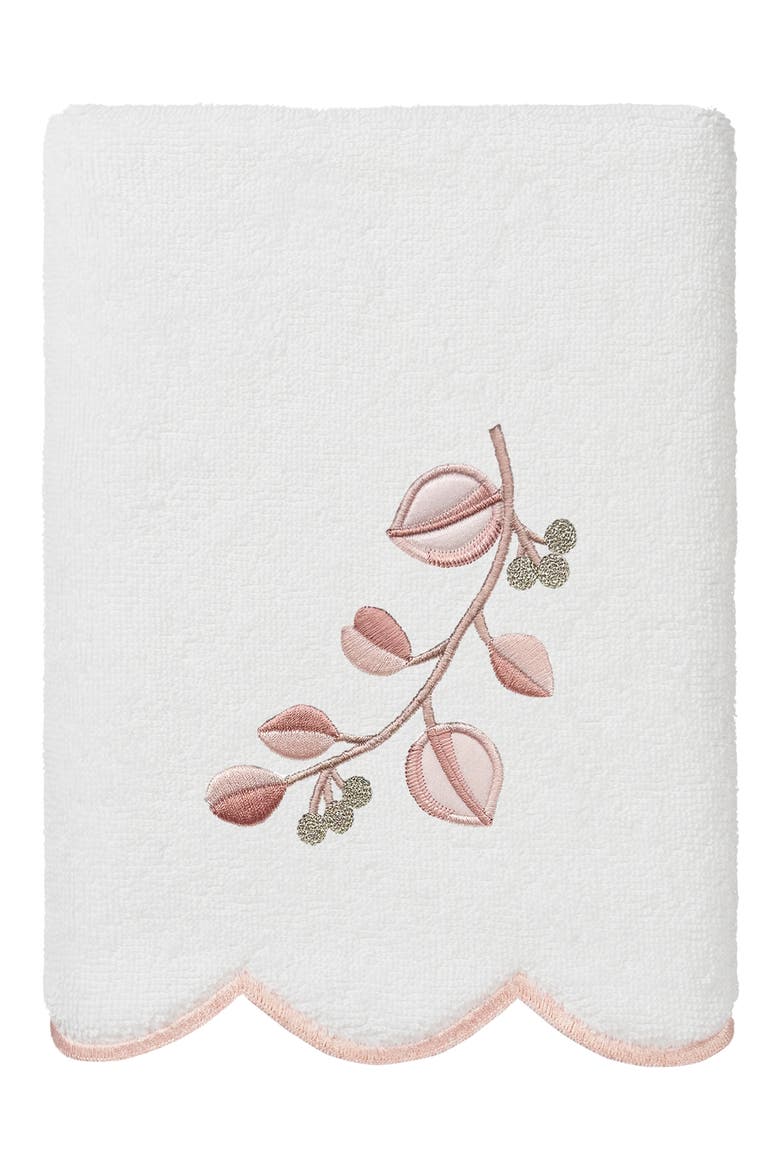 Wild Branch Scallop 6-Piece Assorted Towels Set, Alternate, color, WHITE/ PINK