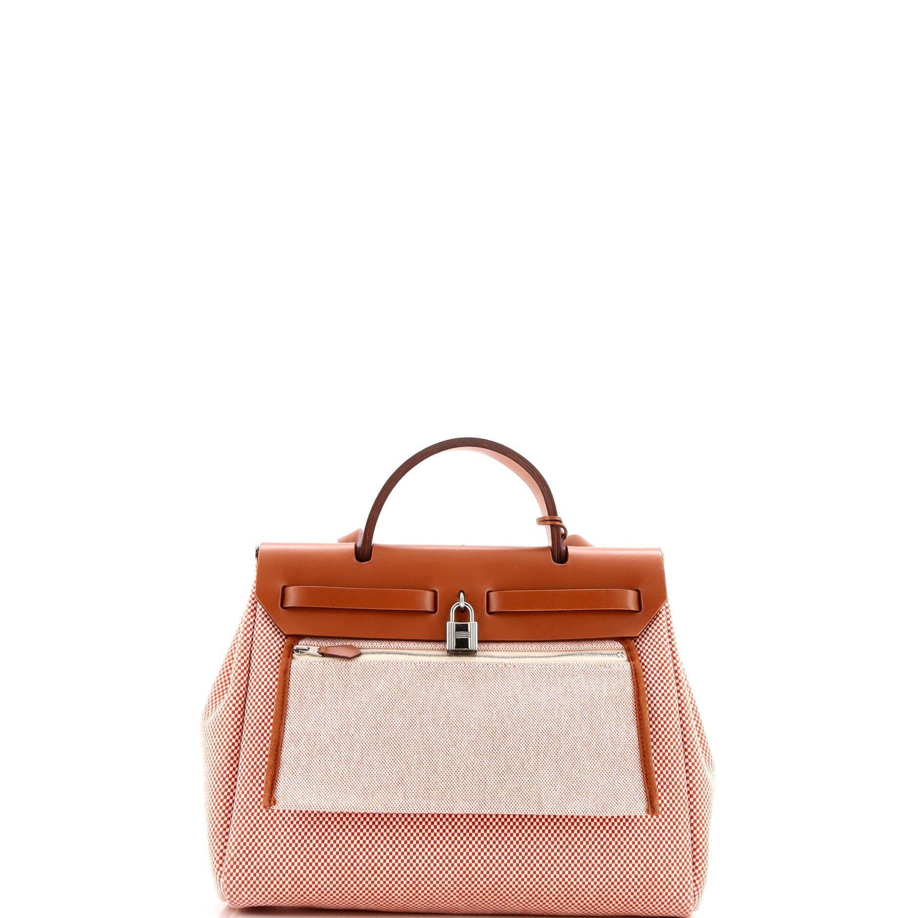 Pre-Owned Hermes Herbag Zip Criss Viking Toile and Leather 31, Alternate, color, 