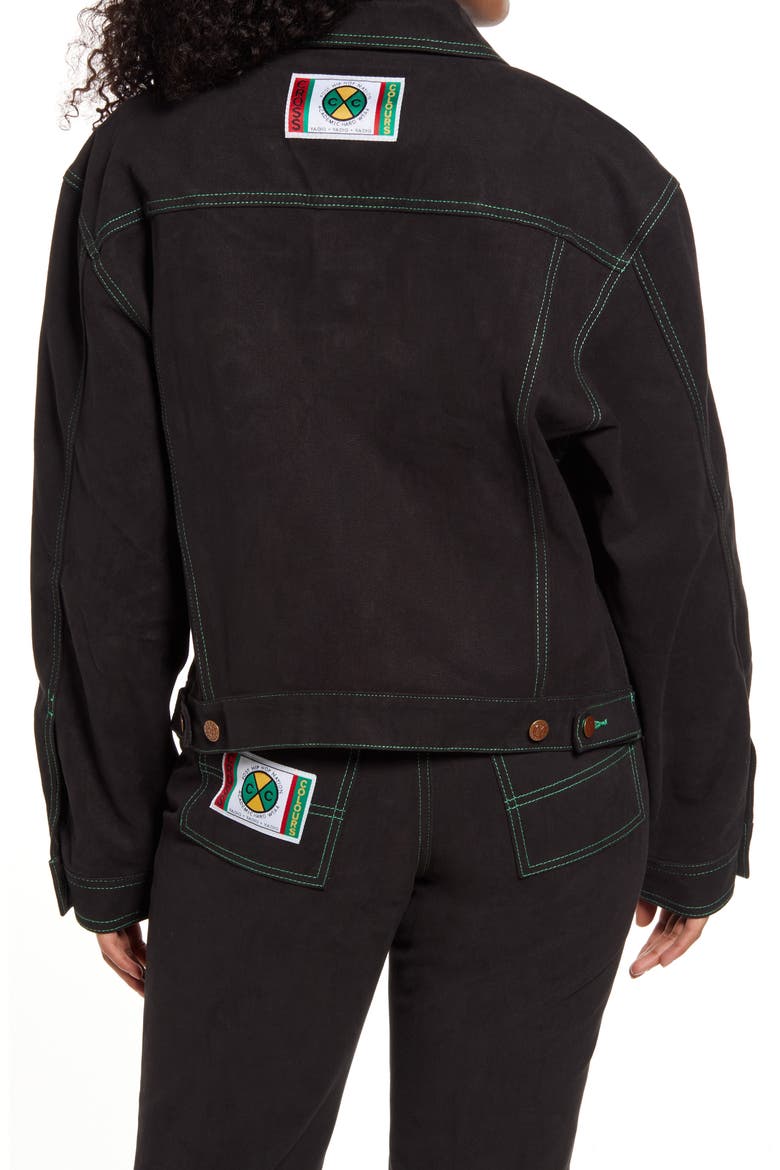 Denim Jacket, Alternate, color, BLACK