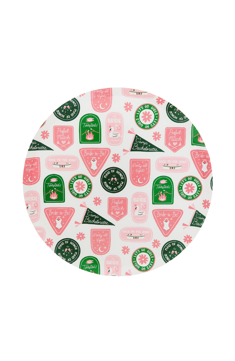 Jollity & Co. Camp Bachelorette Print Dinner Plates, Main, color, Assorted Pre-Pack
