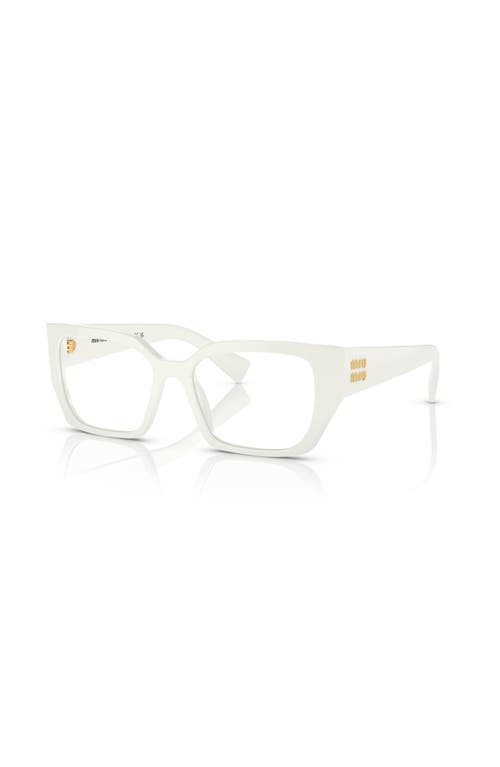 Miu Miu 52mm Rectangle Optical Glasses In Neutral