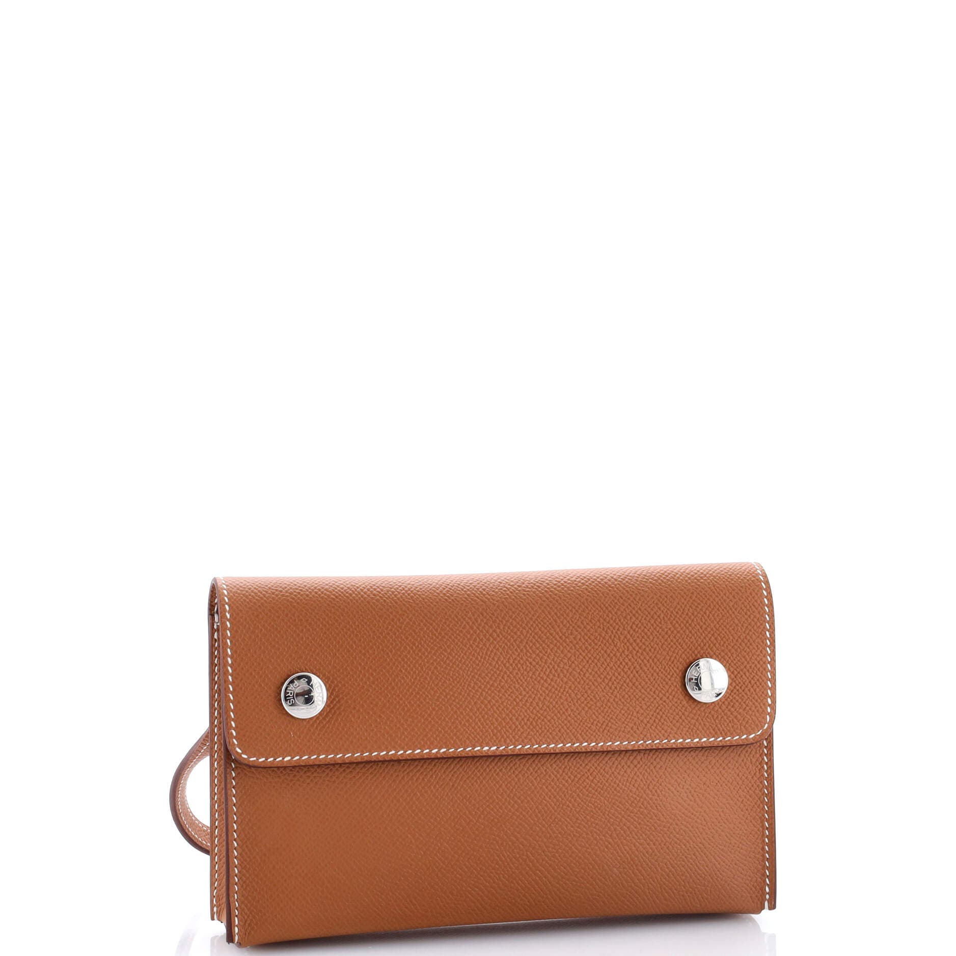 Pre-Owned Hermes Hermesnap Wallet Bag Epsom, Alternate, color, 