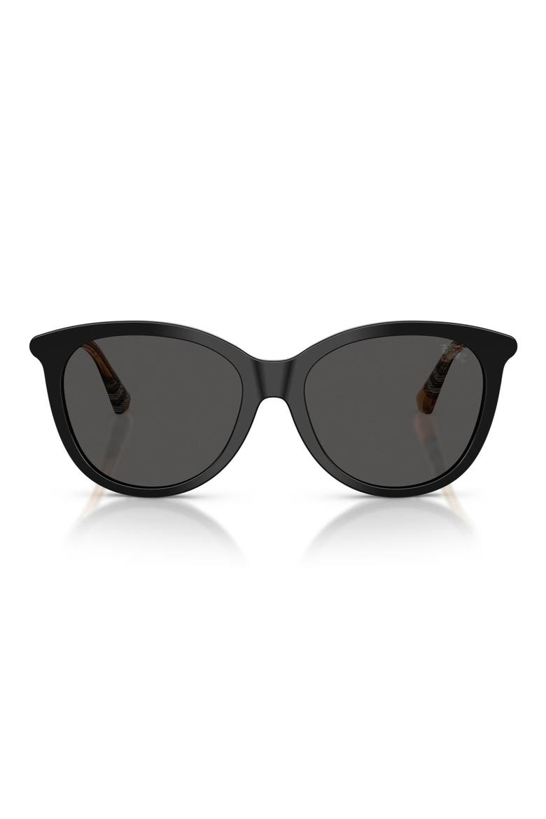55mm Phantos Sunglasses, Main, color, BLACK/DARK GREY