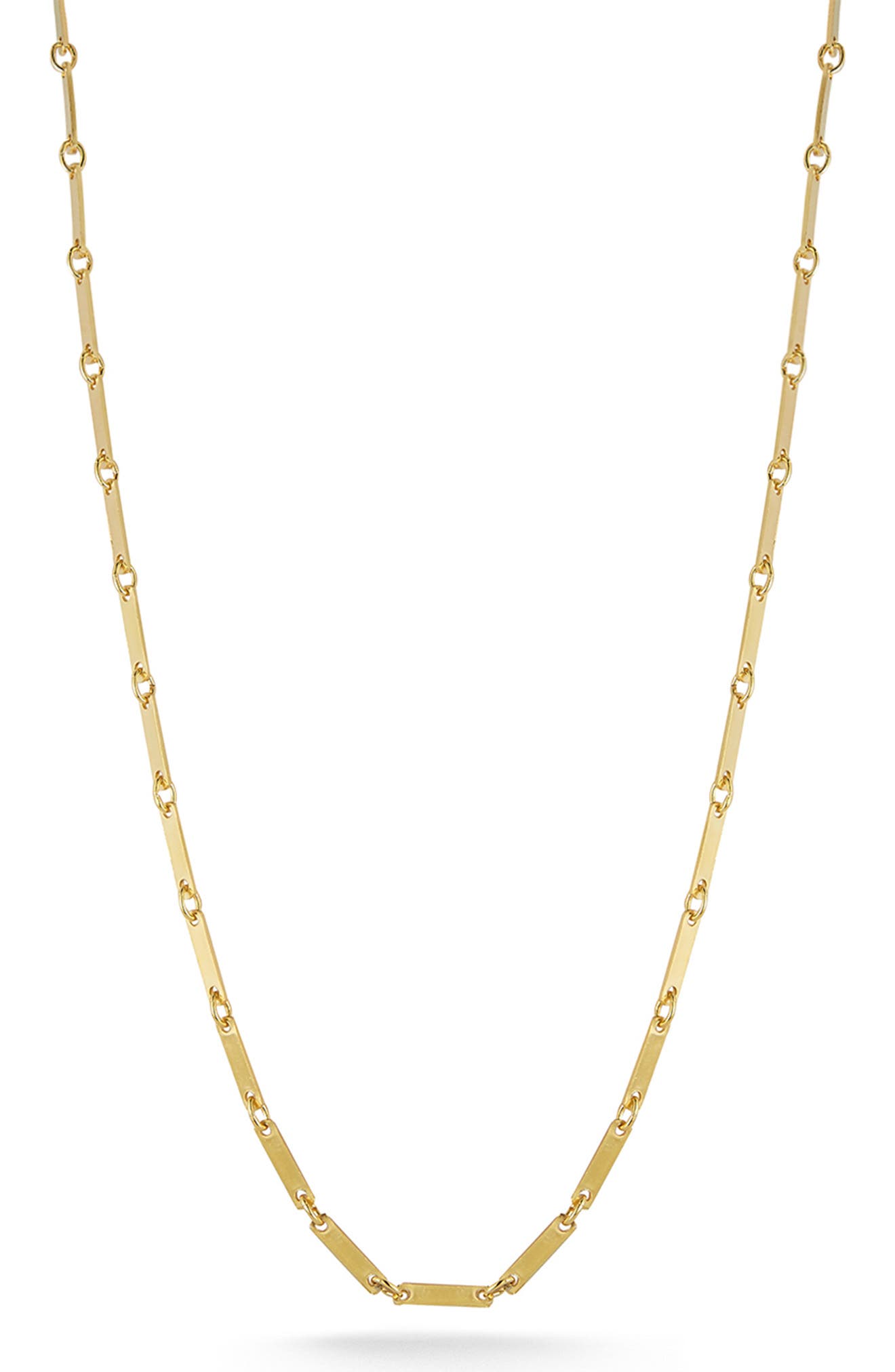 14k Gold Bonded Bar Chain Necklace