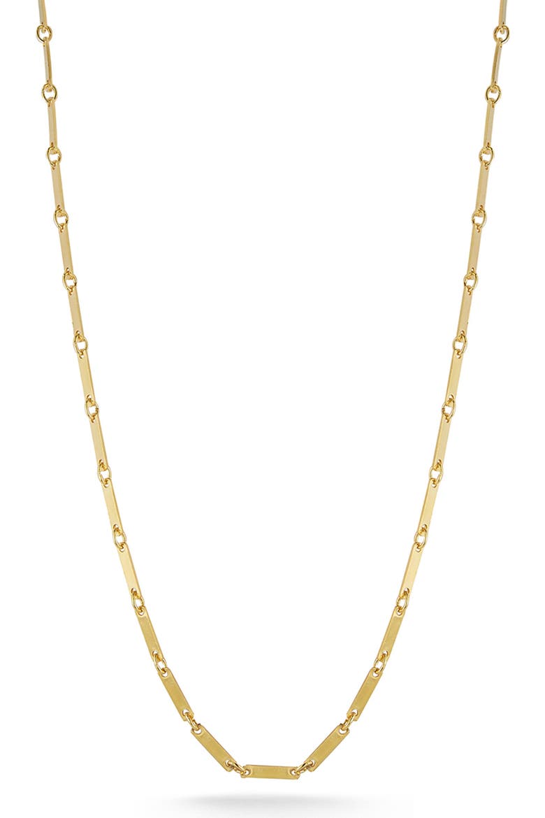 14k Gold Bonded Bar Chain Necklace, Main, color, GOLD