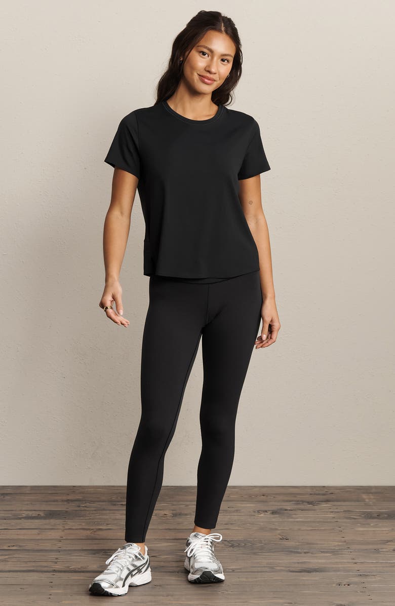Rhone Serene Performance T-Shirt, Alternate, color, Pure Black