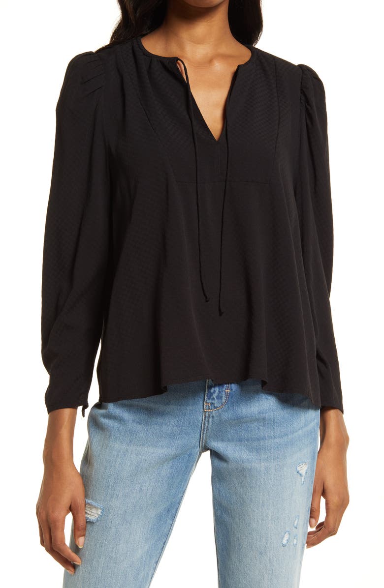 Treasure & Bond Floral Puff Shoulder Top, Main, color, 