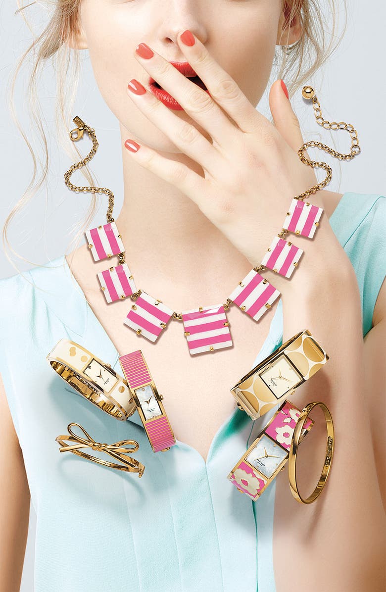 Kate Spade New York 'skinny mini' bow bangle, Alternate, color,