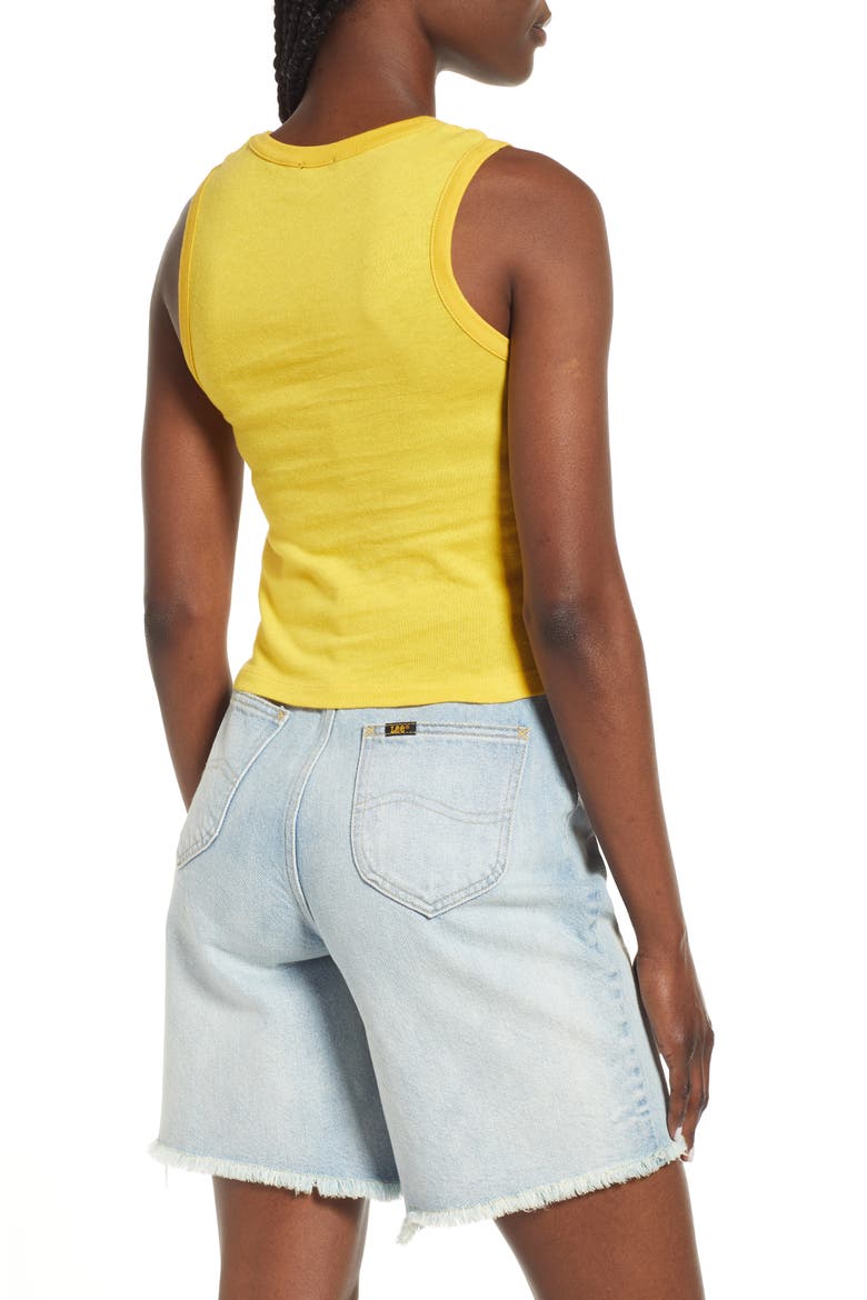 Women's Great Day Cotton Graphic Tank, Alternate, color, YELLOW