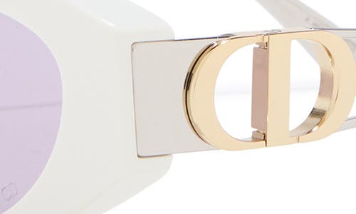 Dior 30montaigne B6i 51mm Oval Sunglasses In White
