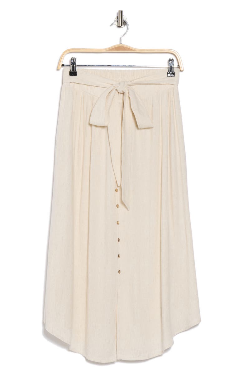 Tie Waist Midi Skirt