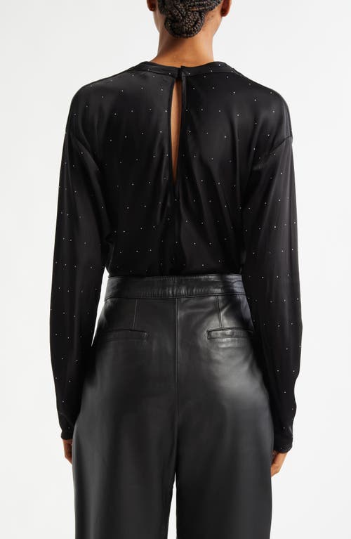 A.l.c . Georgia Embellished Satin Top In Black