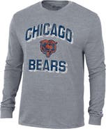 Champion Men's Champion Charcoal Chicago Bears Ultimate Tri-Blend Long Sleeve T-Shirt
