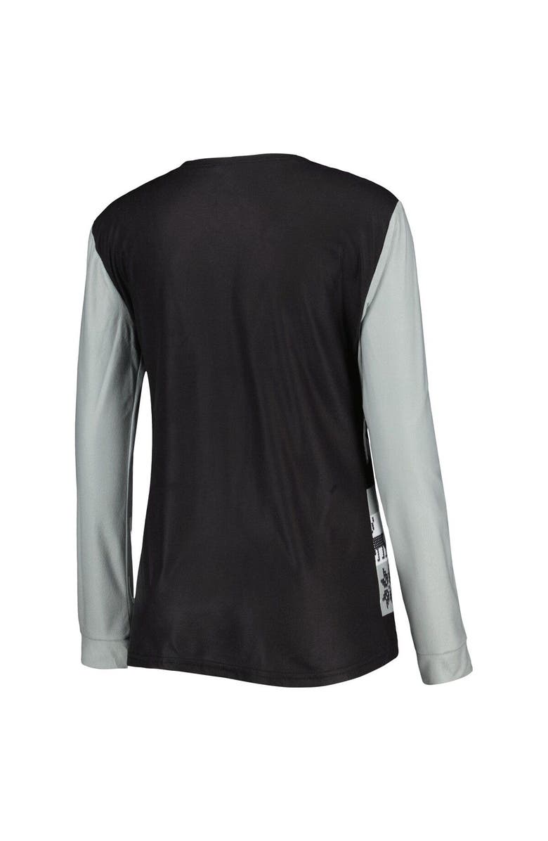 FOCO Women's FOCO Black Las Vegas Raiders Holiday Ugly Pajama Set, Alternate, color,