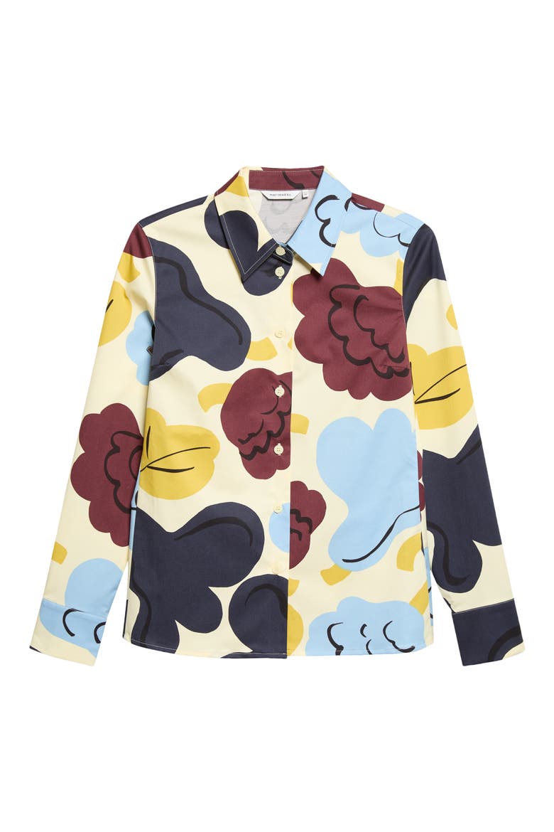 Spontanni Kuksta Print Shirt, Main, color, YELLOW BLUE DK BLUE