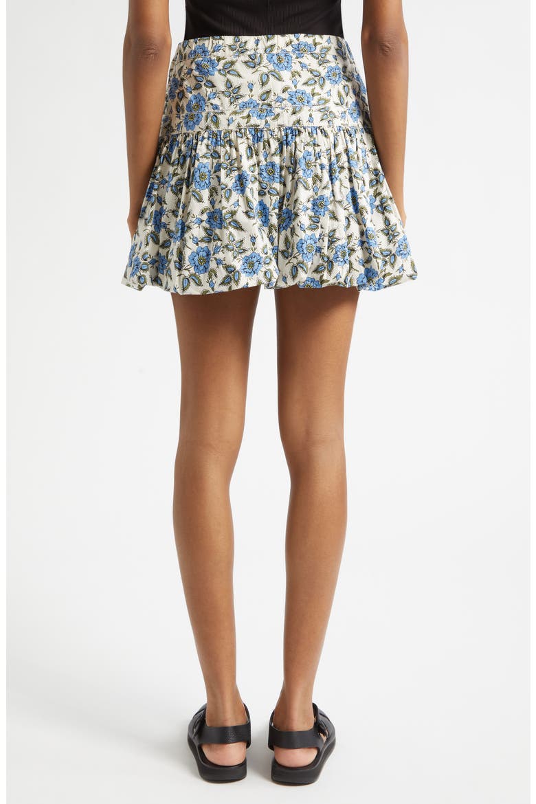 Persis Floral Bubble Miniskirt, Alternate, color, BLUE BELL FLORAL