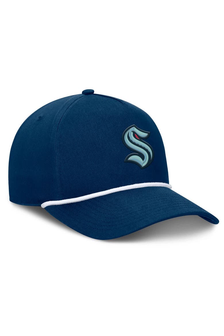Men's Fanatics Deep Sea Blue Seattle Kraken Authentic Pro Rink Roper A-Frame Adjustable Hat, Alternate, color, Navy