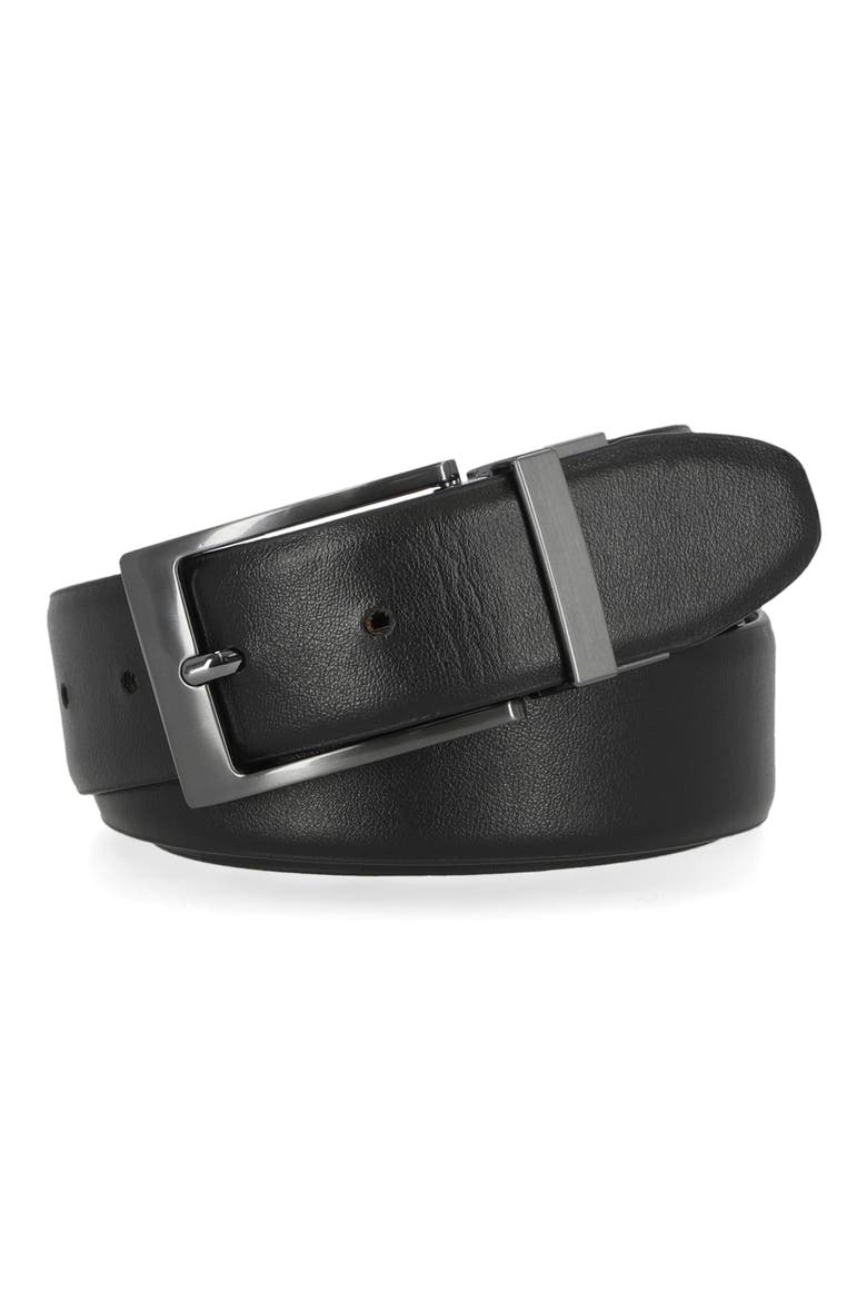 35mm Burnished Reversible Dress Belt, Alternate, color, COGNAC/ BLACK