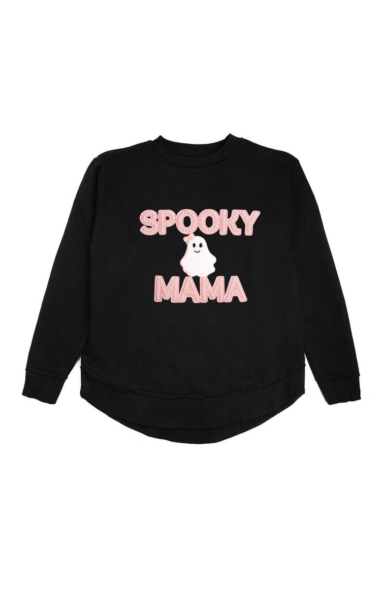 Sweet Wink Spooky Mama Patch Halloween Women's Sweatshirt, Main, color, 
