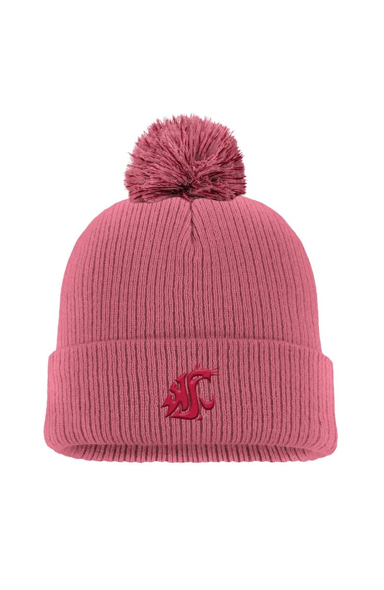 Nike Men's Nike Pink Washington State Cougars Tonal Peak Cuffed Knit Hat with Pom, Main, color, Pink