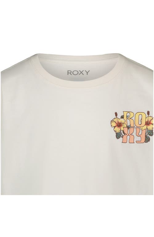 Roxy Kids' Soulflower Oversized Graphic Tee In Neutral