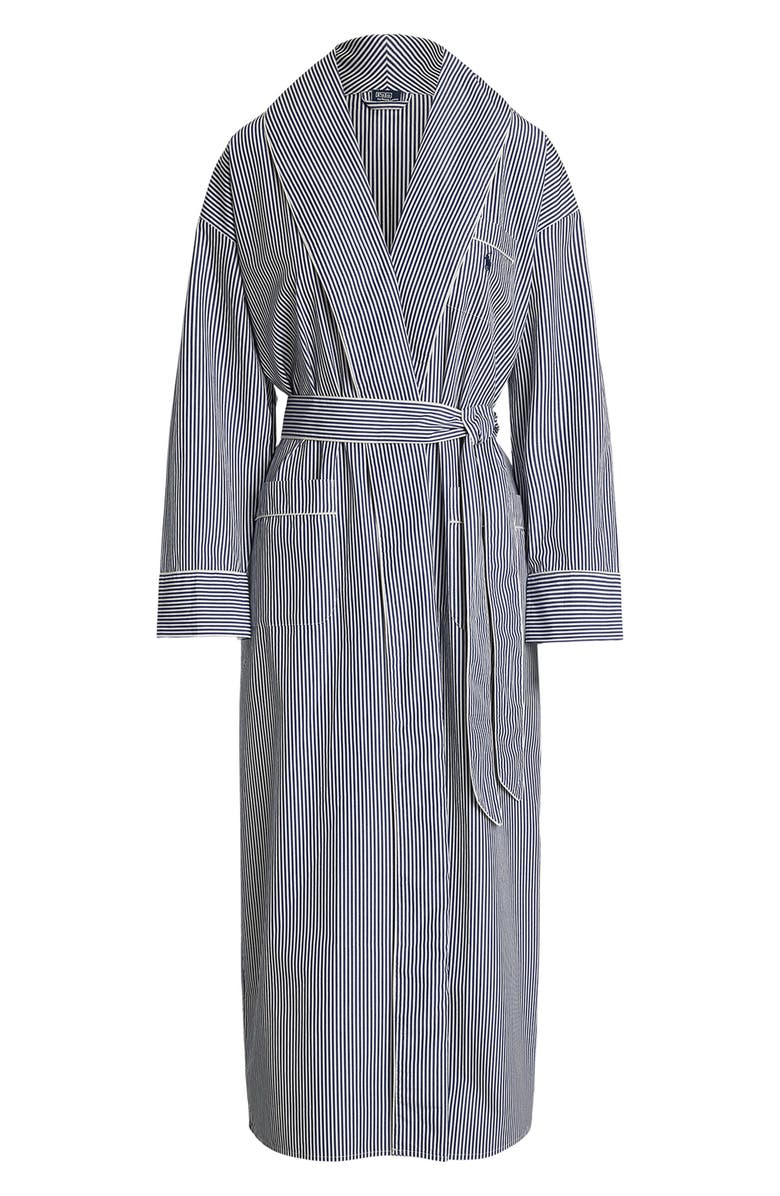 Polo Ralph Lauren Heritage Stripe Cotton Blend Robe, Alternate, color, 