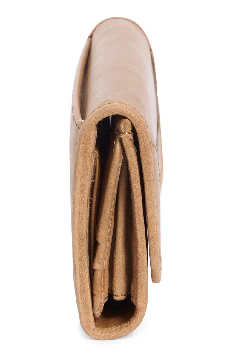 Frye Melissa Leather Wallet, Alternate, color, Beige