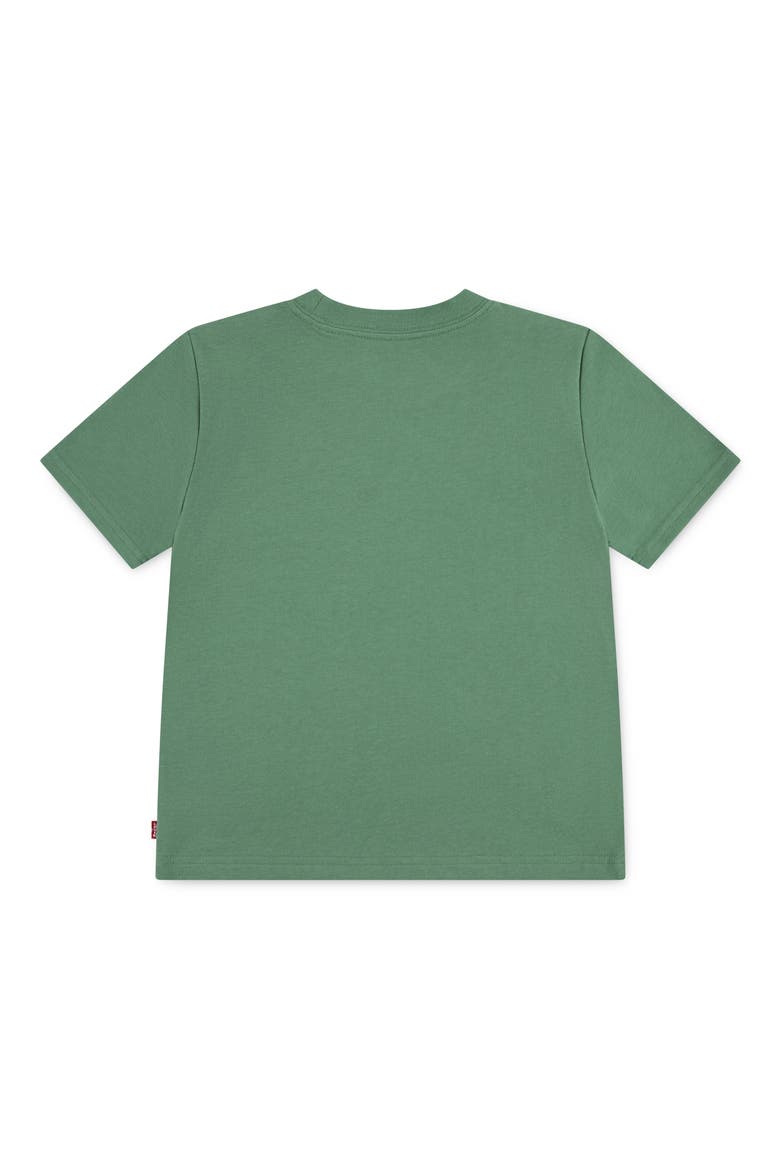 Kids' Monogram Embroidered T-Shirt, Alternate, color, DEEP GRASS GREEN
