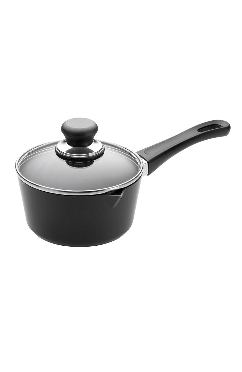 Scanpan Classic 1 Quart Saucepan with Lid, Main, color, Black