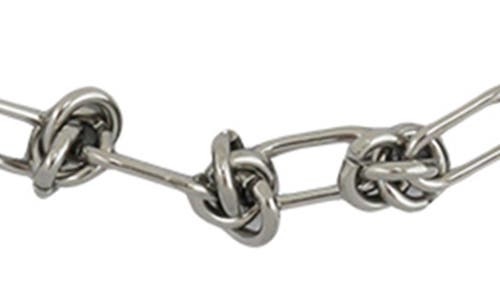 Rebl Knotted Paperclip Chain Bracelet