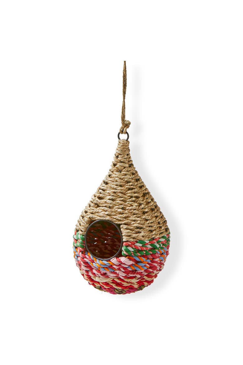 Seagrass Bird House Red Multi Iron Spring, Main, color, Red