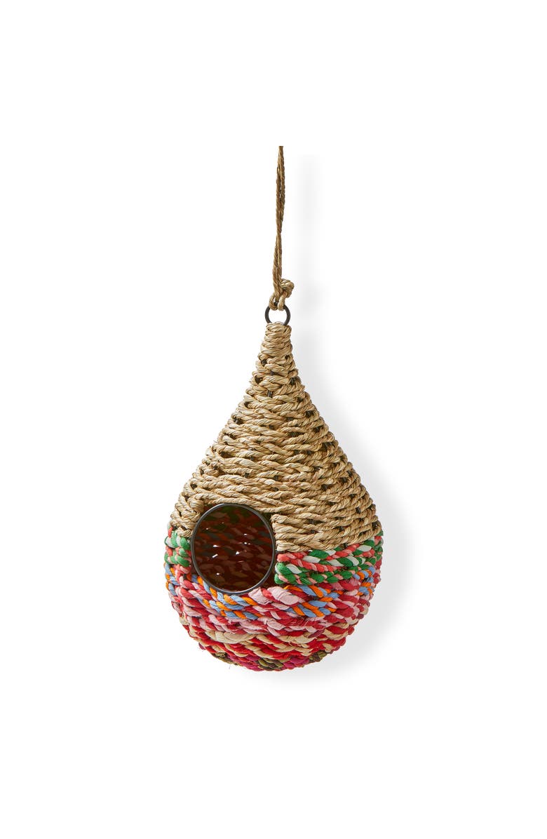 tag Seagrass Bird House Red Multi Iron Spring, Main, color, Red
