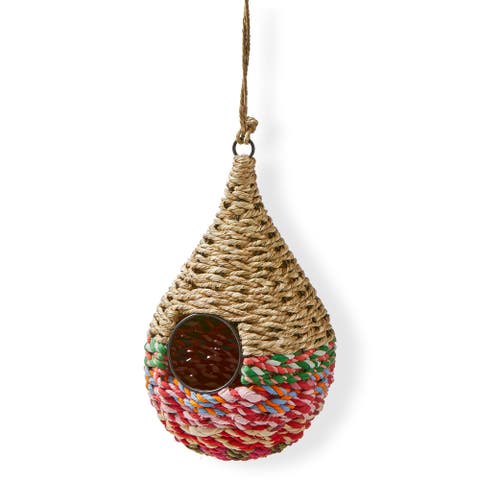 Seagrass Bird House Red Multi Iron Spring