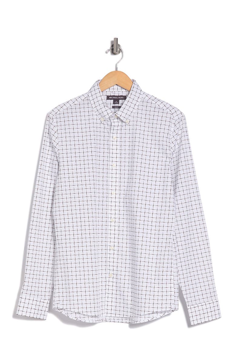 Michael Kors Tile Print Slim Fit Sport Shirt, Alternate, color,