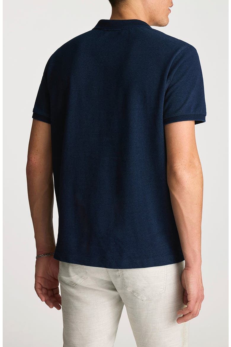 Slub Cotton Polo, Alternate, color, INDIGO