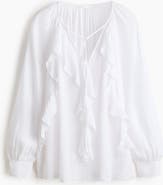 H&M Flounce-trimmed Blouse