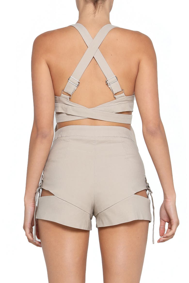 Reed Cutout Utility Crop Top, Alternate, color, TAN