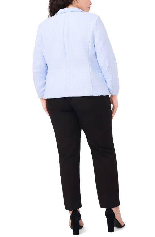 Halogen Raw Hem Crop Blazer In Blue