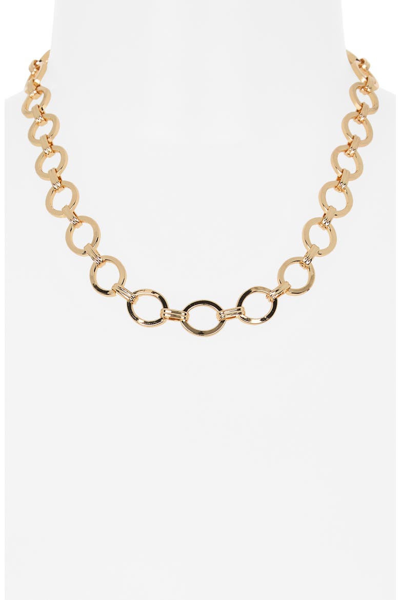Oval Link Necklace, Alternate, color, GOLD
