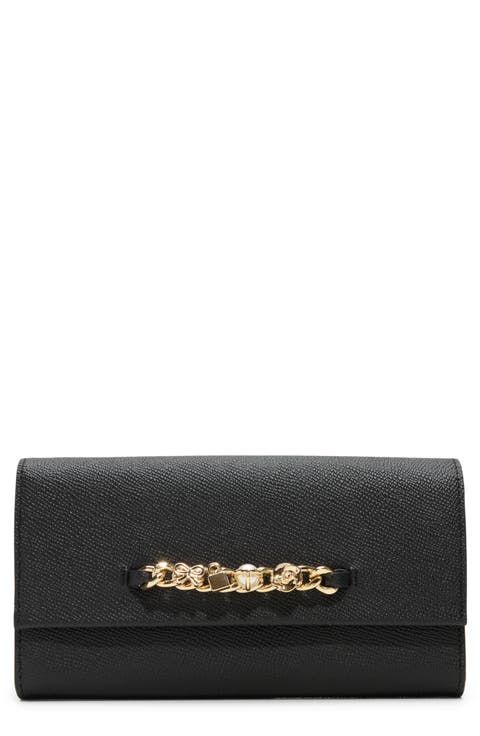 Evie Charm Leather Clutch