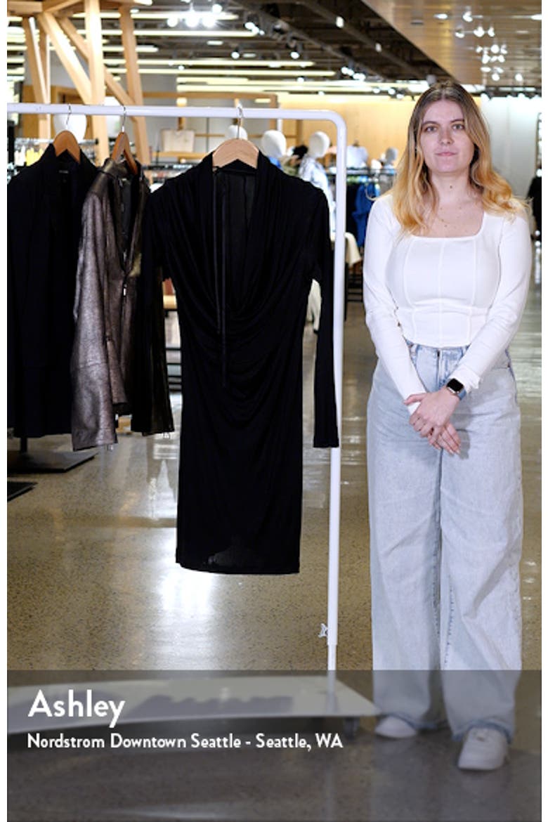 Cowl Neck Long Sleeve Dress video