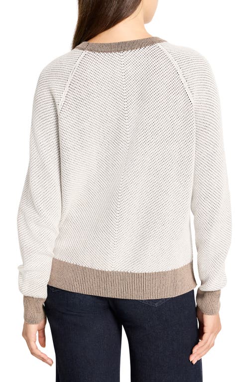 Nic + Zoe Nic+zoe Textured Crewneck Sweater In Metallic
