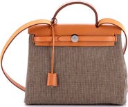 Pre-Owned Hermes Herbag Zip Criss Viking Toile and Leather 31