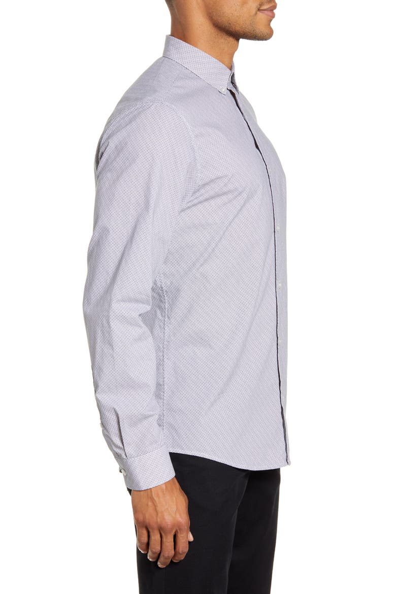 calibrate slim fit dress shirt Trim Fit Non-Iron Microdot Dress Shirt (Men)