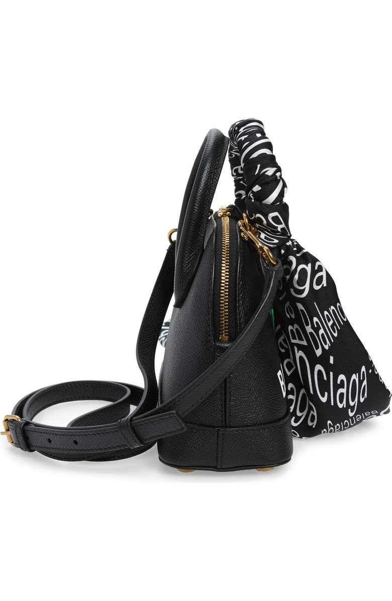 Balenciaga Extra Extra Small Ville Scarf Handle Leather Satchel, Alternate, color,