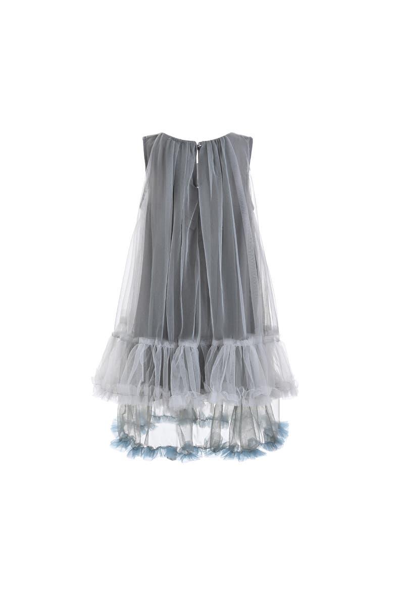 Tulle Ruffle Dress, Alternate, color, Grey