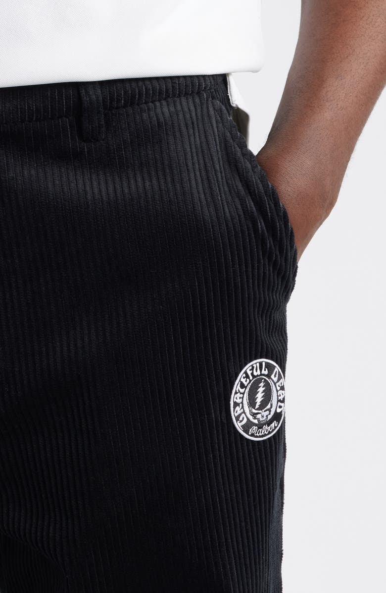 Malbon Golf Grateful Dead Corduroy Pants, Alternate, color, Black