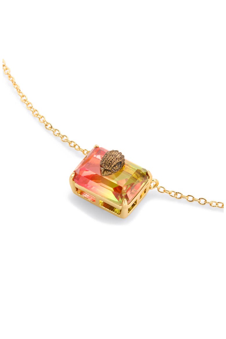 Emerald Cut Tourmaline Pendant Necklace, Alternate, color, GOLD/ MULTI