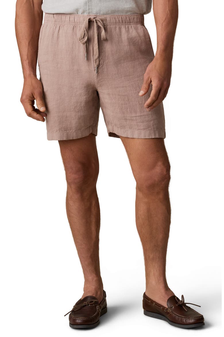 Essential Linen Shorts, Main, color, ADOBE