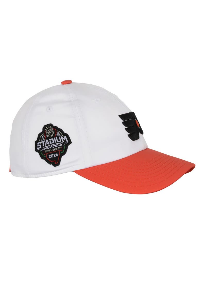 Youth Fanatics Branded  White/Orange Philadelphia Flyers 2024 NHL Stadium Series Structured Adjustable Hat, Alternate, color, White